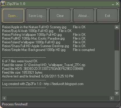Zip2Fix Screen